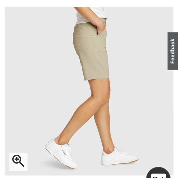 Eddie Bauer Women's Size 12 Horizon Bermuda Shorts Stone Tan Khaki NWT - Picture 5 of 5